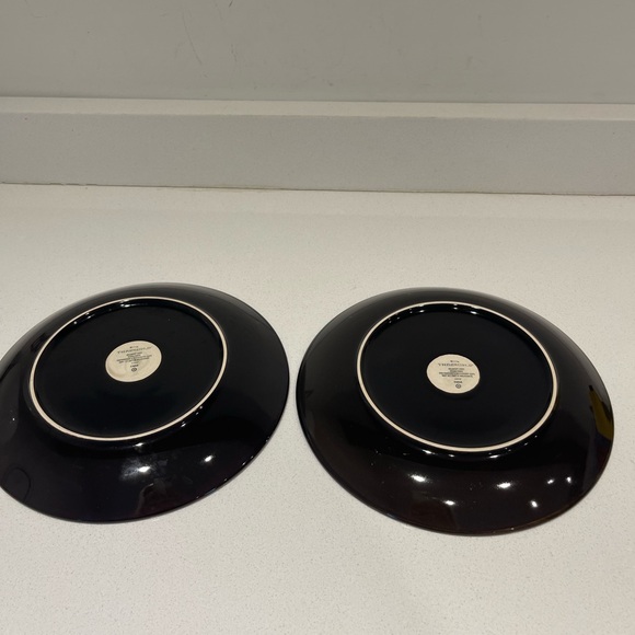 Set of 2 Threshold Stoneware BELMONT GREY glazed approx 8.5” Salad Plates - Picture 8 of 8